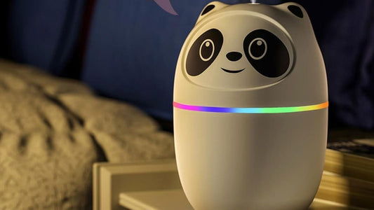 Cool mist panda humidifier with 7 color night light mist spray